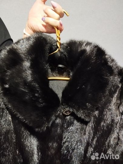 Шуба норковая с капюшоном 48 50