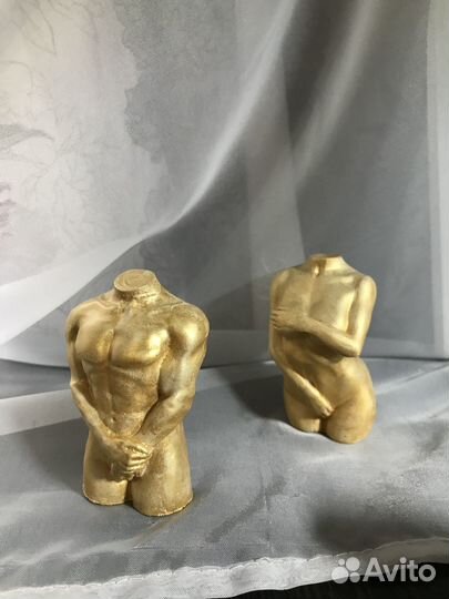 Статуэтки фигурки женского и мужского торса 10 см