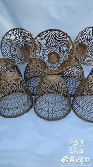 Потолочный абажур плетеный