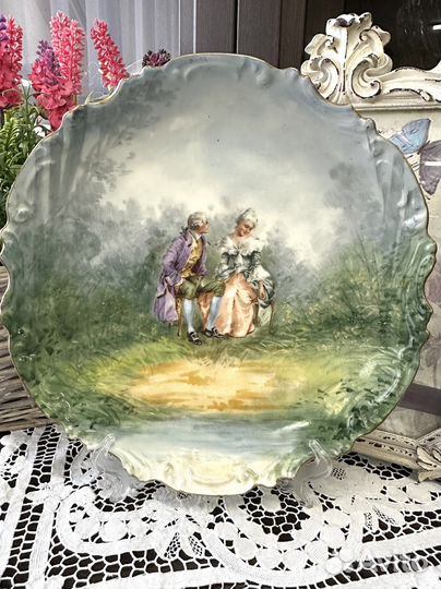 Антикварная декоративная тарелка Франция