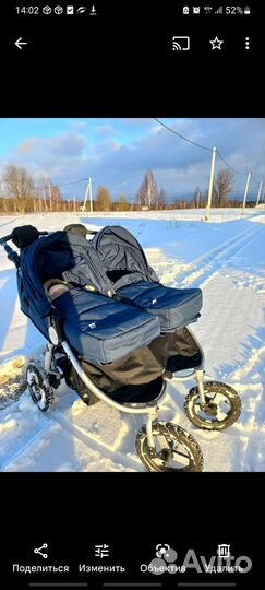 Bumbleride indie twin 3в1 коляска для двойни