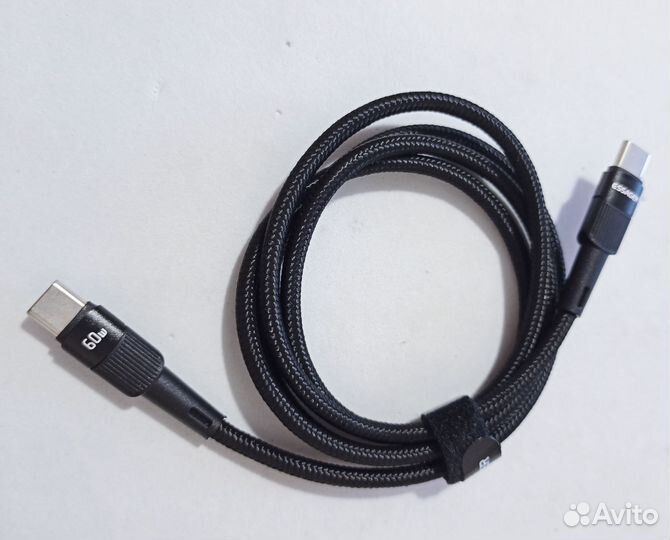 Кабель зарядный 5А 60Вт Type-C 1м essager 20V3A