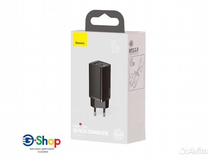 Сетевое зарядное Baseus 65W GaN Lite PD3.0 QC4.0