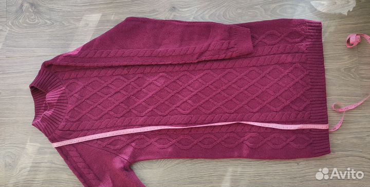 Вязаное платье теплое