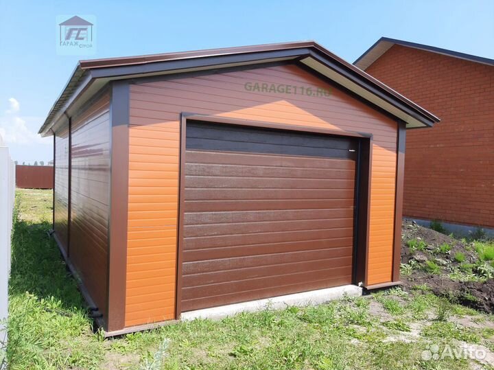 Теплый готовый гараж из сэндвич панелей под ключ