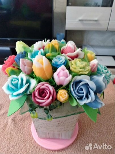 Букет цветов из мыла