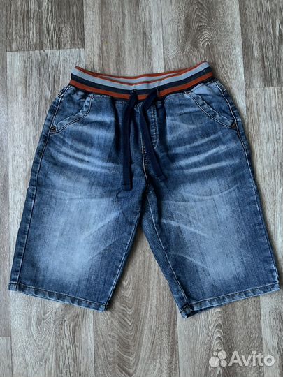 Бриджи джинсовые брюки