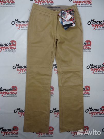 Кожаные мото штаны женские новые