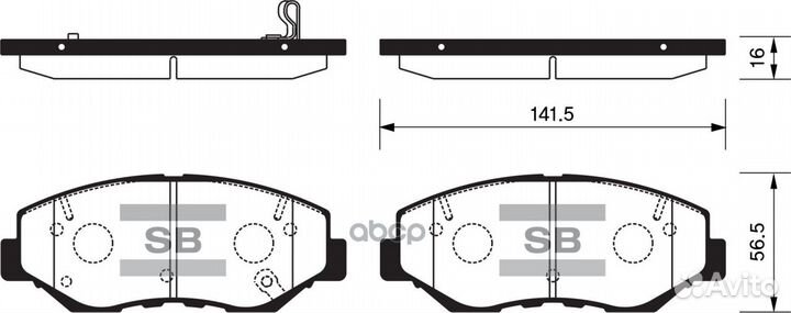 Колодки торм.дисковые Hi-Q honda CRV (SDB1481)