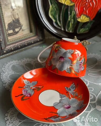 Большая чайная пара мальва Барановка