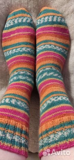 Носки шерстяные вязанные ручная работа