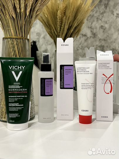 Уходовая косметика для лица.cosrx,vichy,clarins