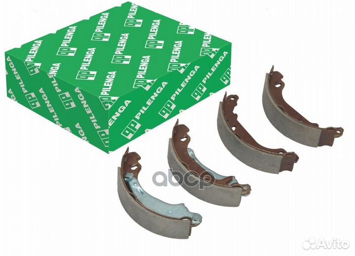 Колодки тормозные барабанные со скобами ручника