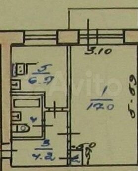 1-к. квартира, 31 м², 5/5 эт.