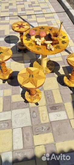 Стол со стульчиками - ручная работа