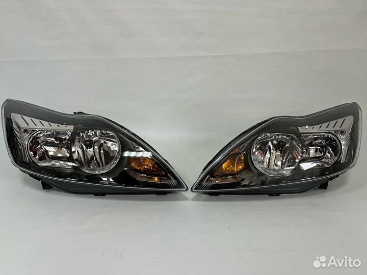 Передние фары форд фокус 2 рестайлинг черные