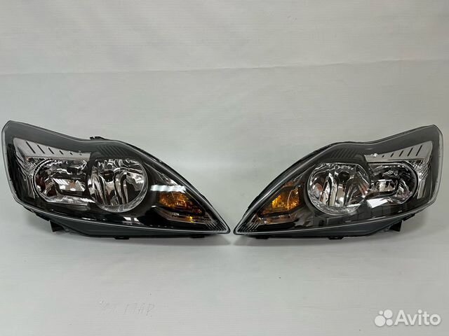 Передние фары форд фокус 2 рестайлинг черные