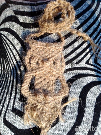 Макраме Сова, кулон или панно