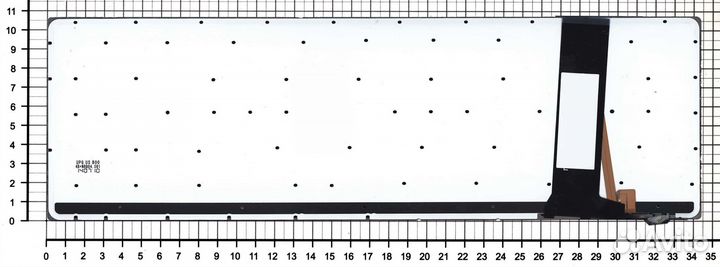 Клавиатура для Asus N550 серебристая с подсветкой