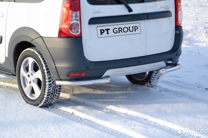 Защита бамперов Ларгус задняя