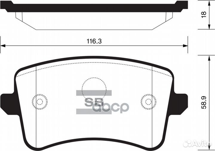 SP2146 колодки дисковые задние Audi A4/A5 1.8T