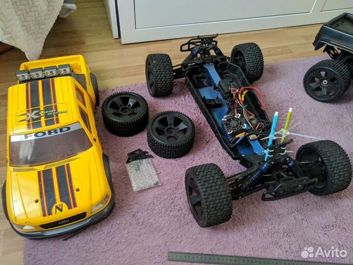 Огромный rc трагги-монстр 1:5, 50-60 км/ч, 2 шт