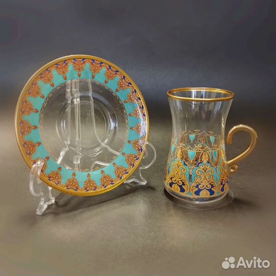 Чайный набор армуд на 6 персонс ручками, Турция