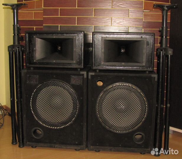 Колонки CF 1100W Усилитель Микшер Микрофон Треноги