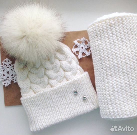 Комплект шапка шарф