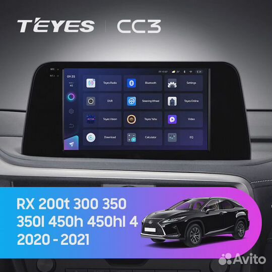 Штатная магнитола Teyes CC3 Lexus RX 2020-21