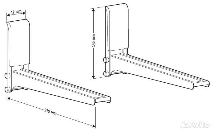 Holder Кронштейн для свч MWS-2005 белый