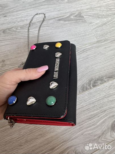 Love moschino кошелек сумка клатч