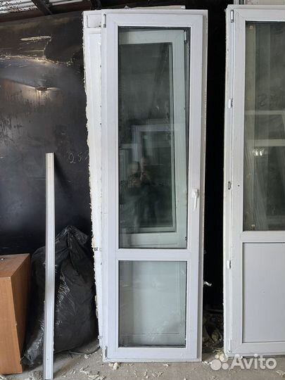 Балконная дверь 240х70 п/о графит