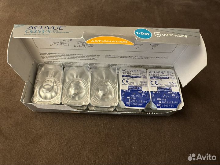 Линзы acuvue oasys astigmatism -0,75