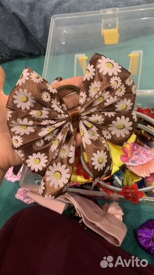 Бант на резинке на заколке