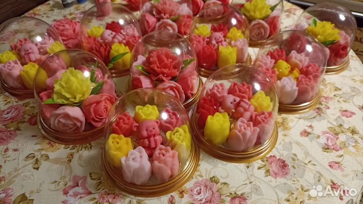 Мыльные цветы, цыплята