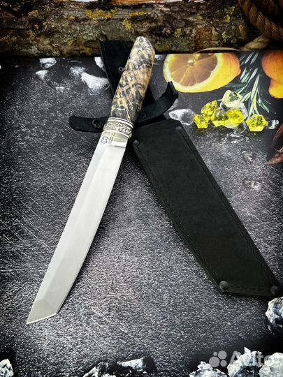 Японский нож большой кованая сталь Х12мф