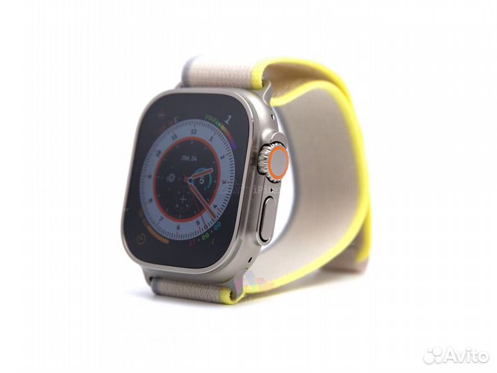 Watch Ultra 49 мм Titanium Case with Yellow/Beige