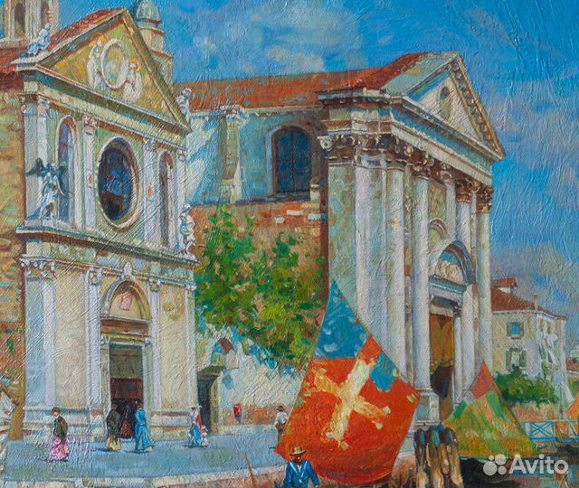 Картина маслом на холсте. Пейзаж Италия Венеция