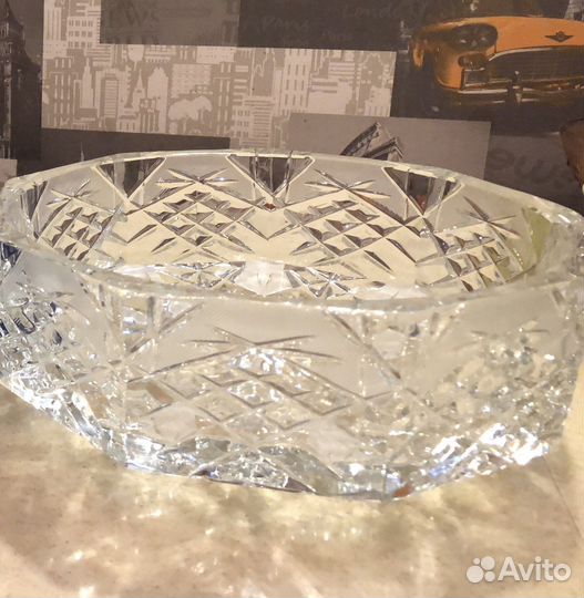 Хрустальная ваза для фруктов СССР