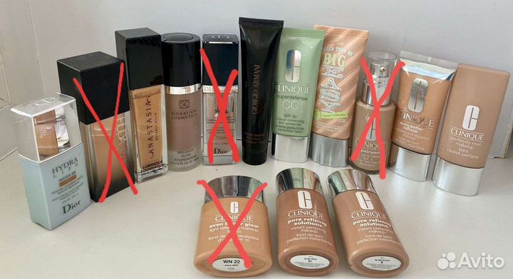 Крем тональный Clinique, Dior, Armani