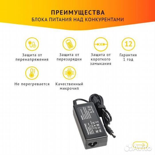 Блок питания для ноутбука Asus A6, F2, F3, W5, U5