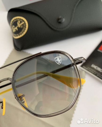 Очки ray ban hexagonal ferrari пепельные