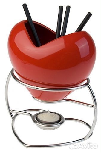 Сердце набор для шоколадного фондю