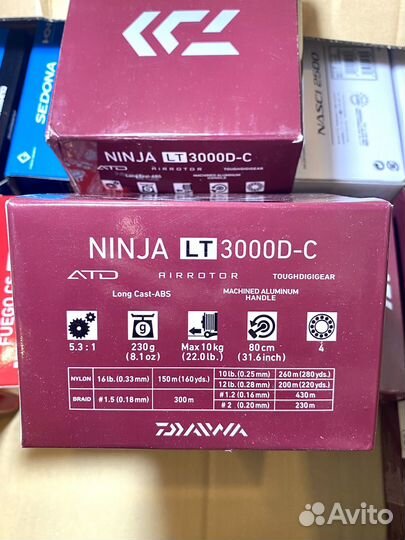 Катушка рыболовная daiwa ninja 3000d-c