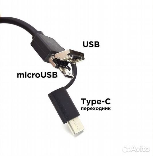 Эндоскоп для телефона Андроид 2 метра/ Бороскоп