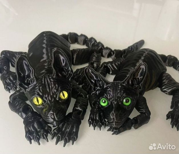 Котенок Сфинкс 3Д подвижный на 3D принтере