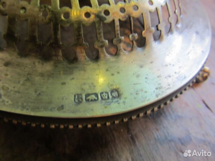 Старинная ваза-конфетница. Клеймо