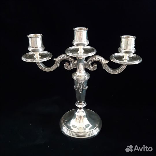 Канделябр посеребренный антикварный