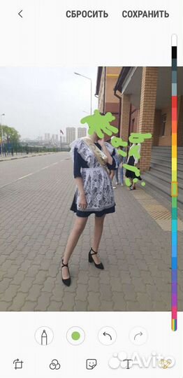 Белый школьный фартук